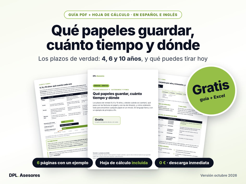 Píldora básica: Qué papeles guardar, cuánto tiempo y dónde