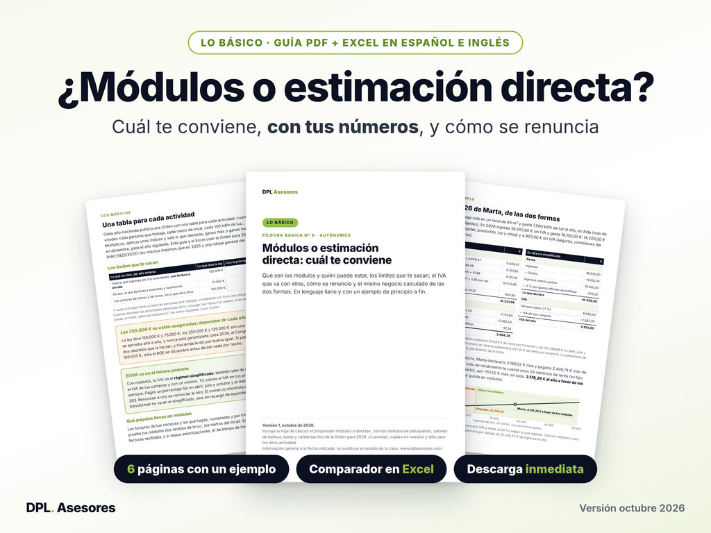 Píldora básica: Módulos o estimación directa