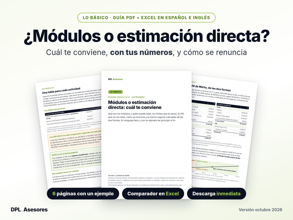 Píldora básica: Módulos o estimación directa