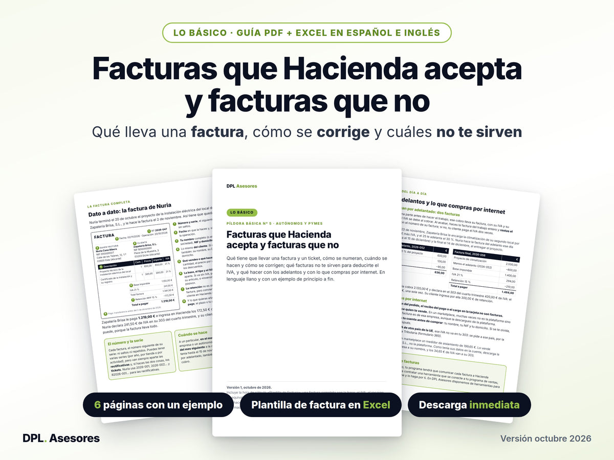 Píldora básica: Facturas que Hacienda acepta y facturas que no