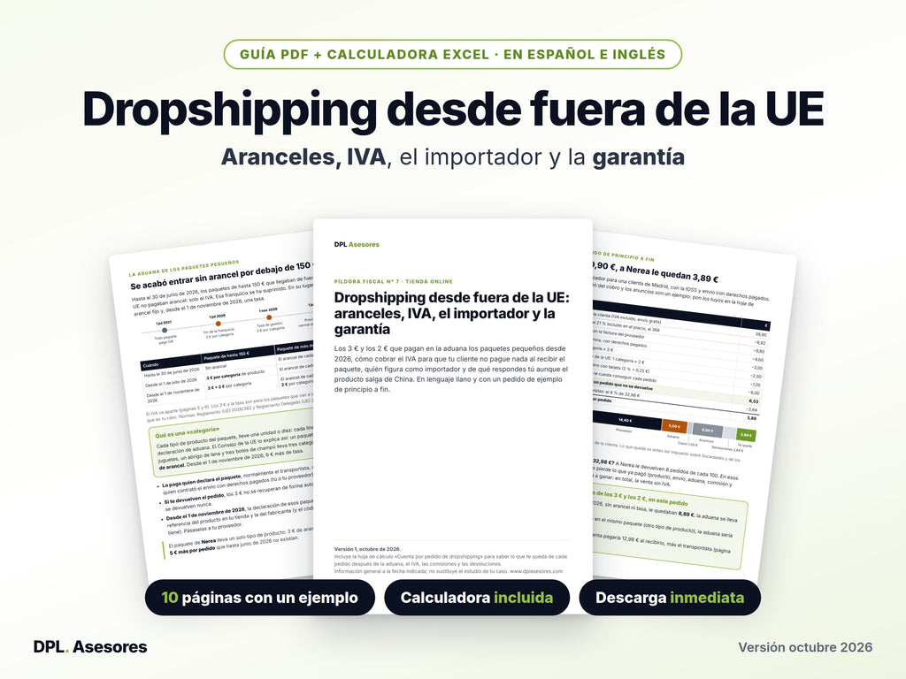 Píldora: Dropshipping desde fuera de la UE
