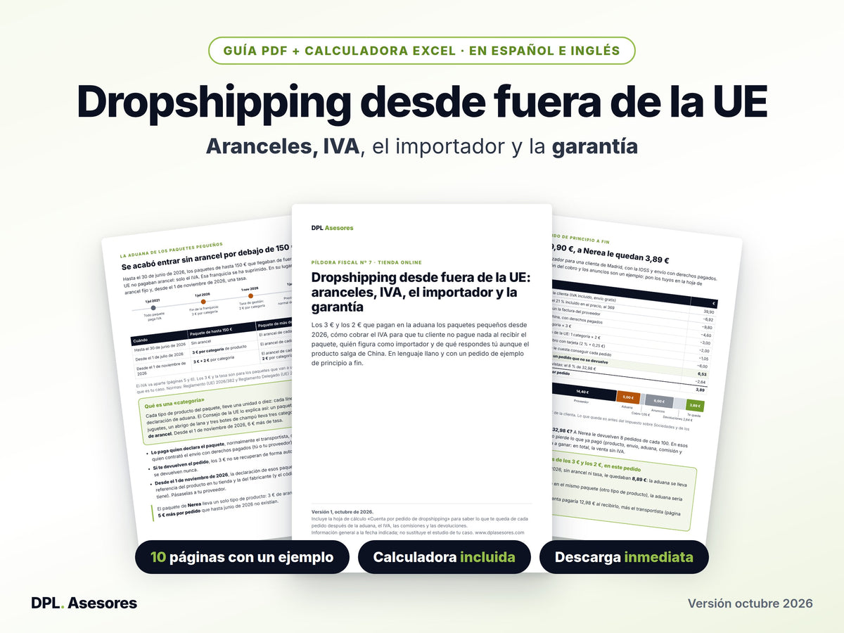Píldora: Dropshipping desde fuera de la UE