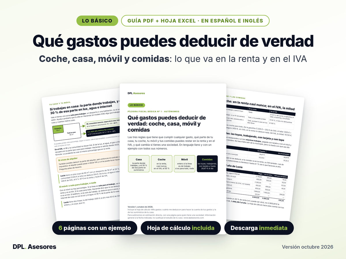 Píldora básica: Gastos deducibles de verdad
