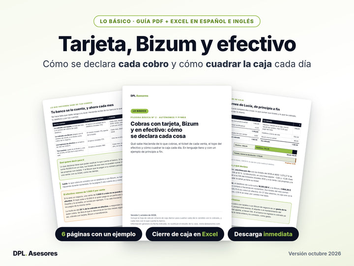 Basic tax guide: Card, Bizum and cash payments