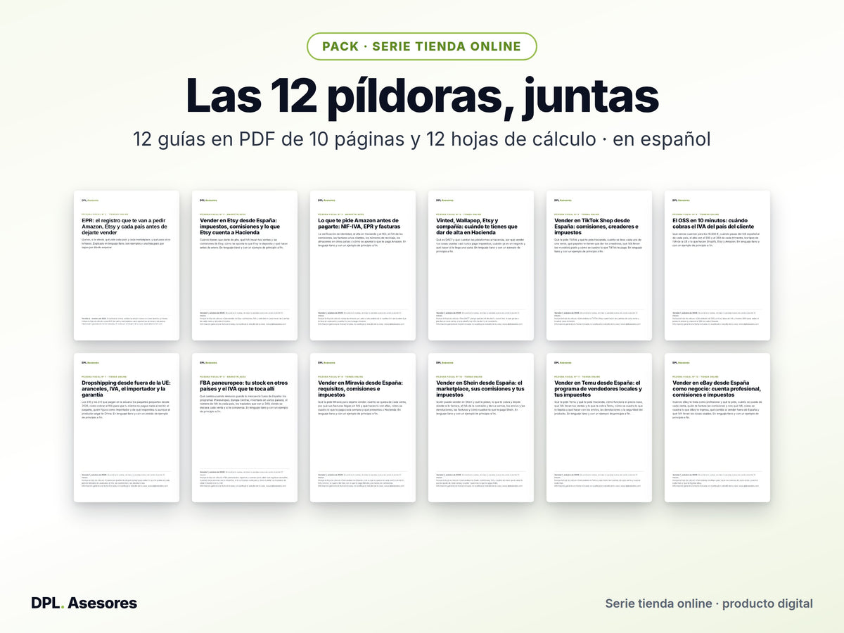 Pack de las 12 píldoras para tiendas online