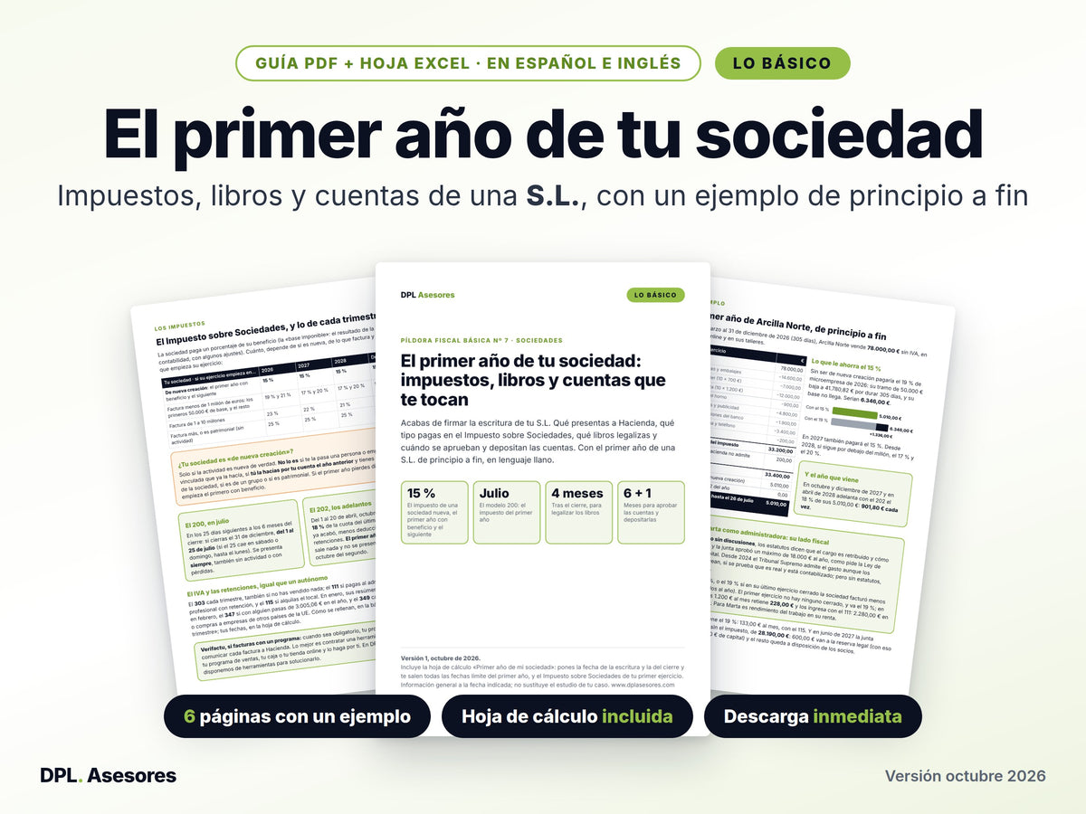 Píldora básica: El primer año de tu sociedad