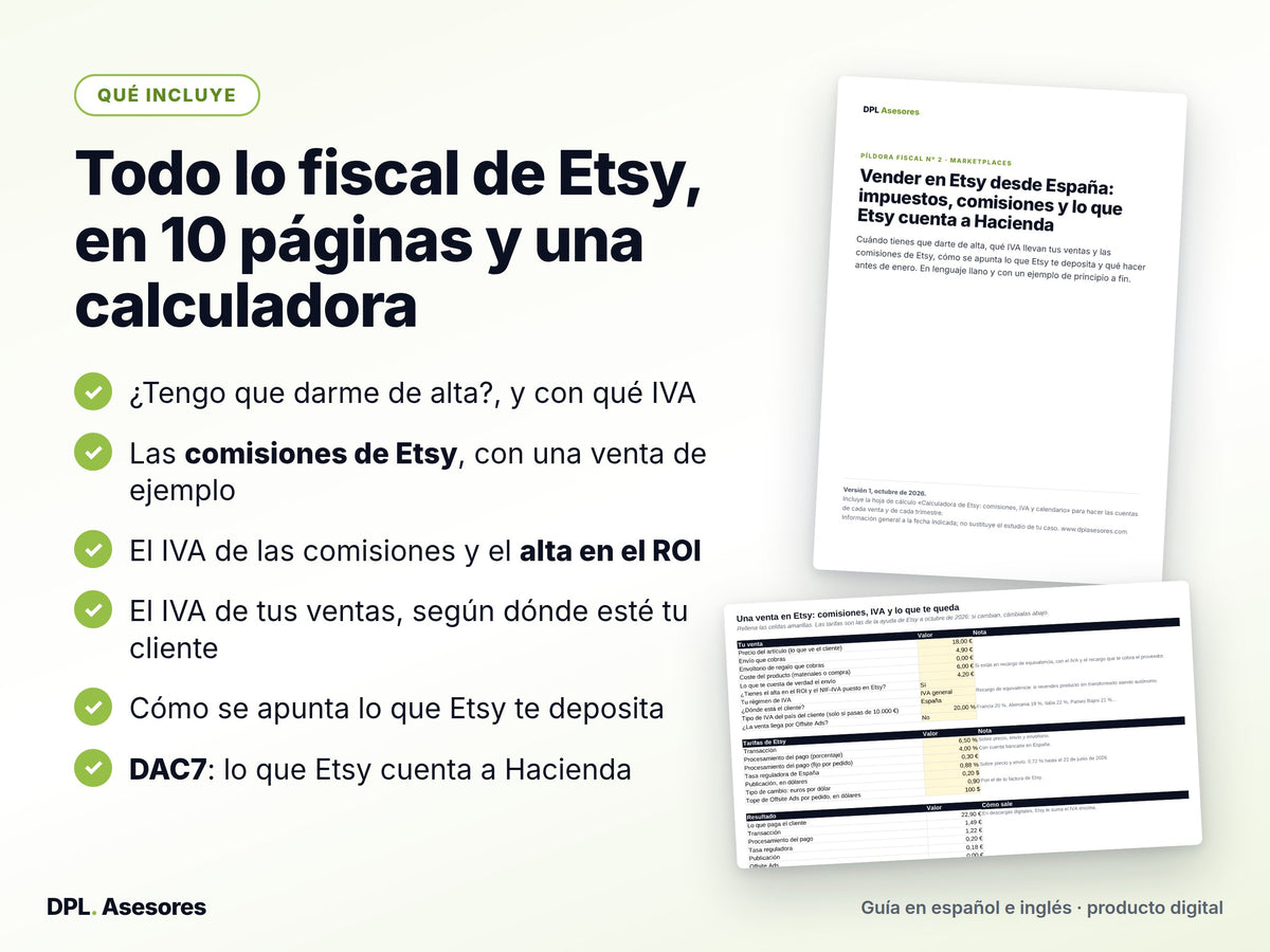 Píldora: Vender en Etsy desde España
