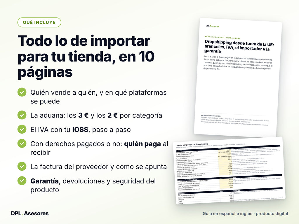Píldora: Dropshipping desde fuera de la UE