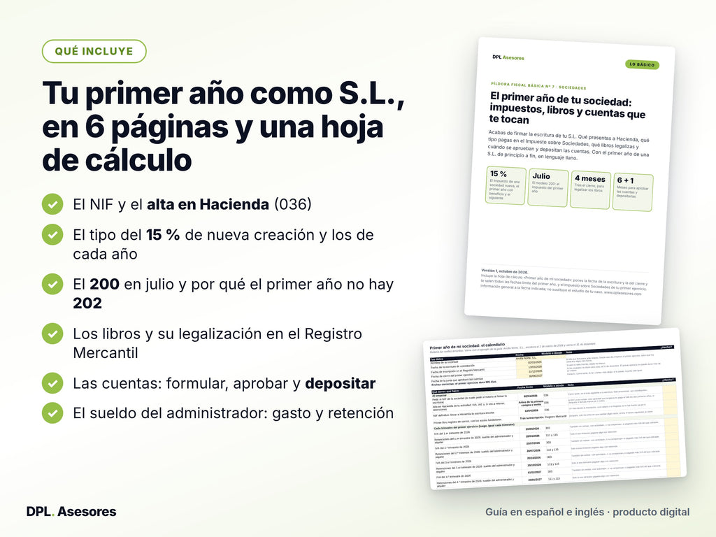 Píldora básica: El primer año de tu sociedad