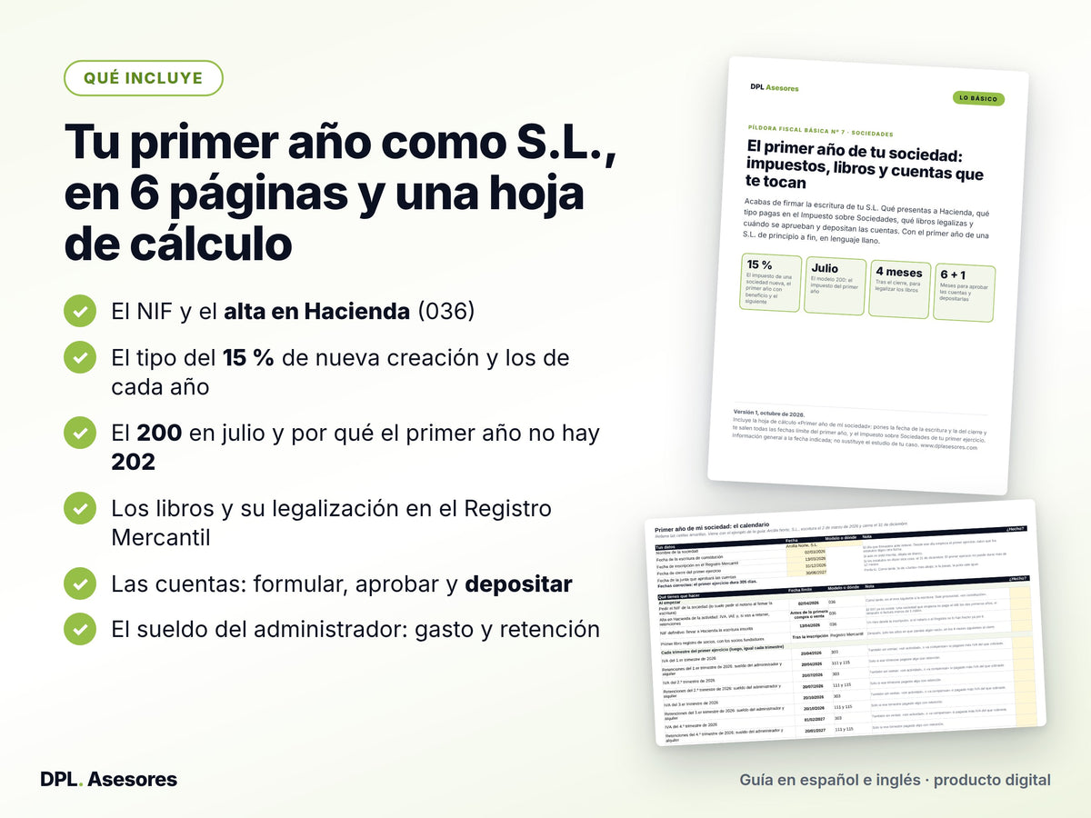 Píldora básica: El primer año de tu sociedad