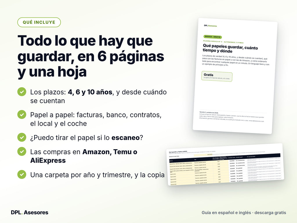 Píldora básica: Qué papeles guardar, cuánto tiempo y dónde