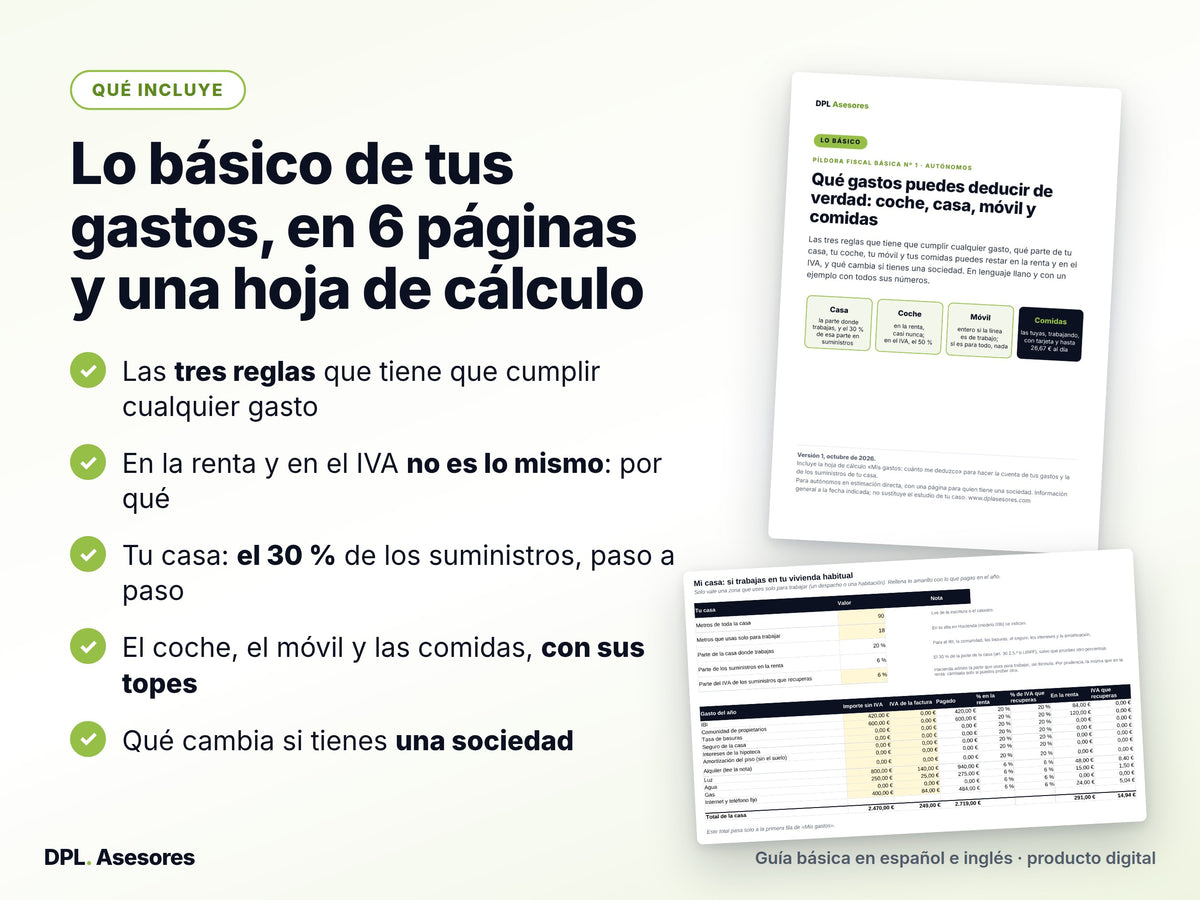 Píldora básica: Gastos deducibles de verdad