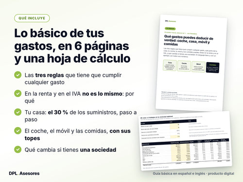 Píldora básica: Gastos deducibles de verdad