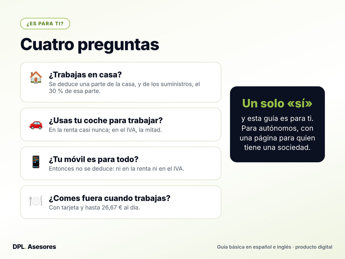 Píldora básica: Gastos deducibles de verdad