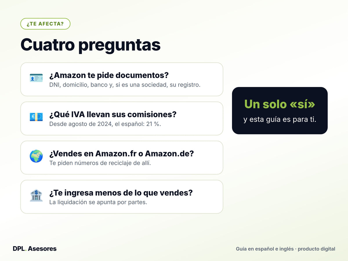 Píldora: Lo que te pide Amazon antes de pagarte